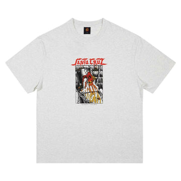 Santa Cruz - Pace Dungeon Front Tee White Marle.
