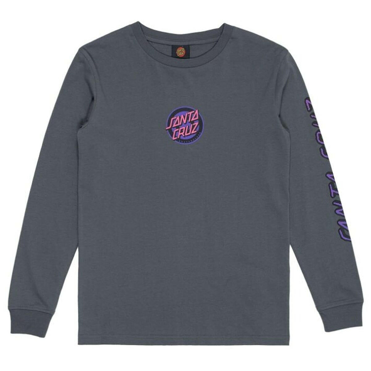 Santa Cruz - OS Roskopp Break Centre Youth L/S Tee Charcoal.
