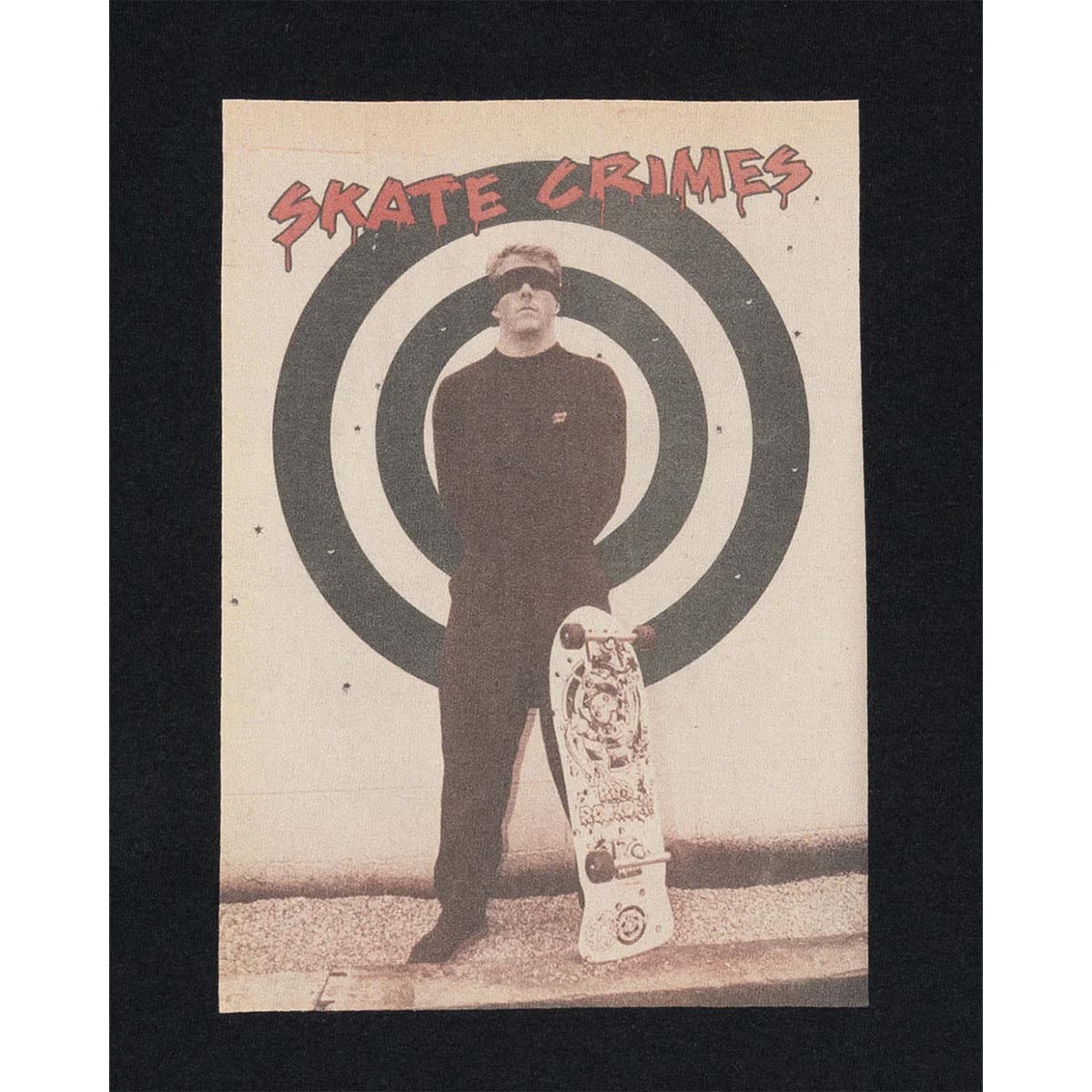 Santa Cruz Roskopp Crimes Ad Tee Black Detail