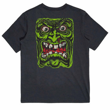 Santa Cruz - Roskopp Face Distress Tee Black.