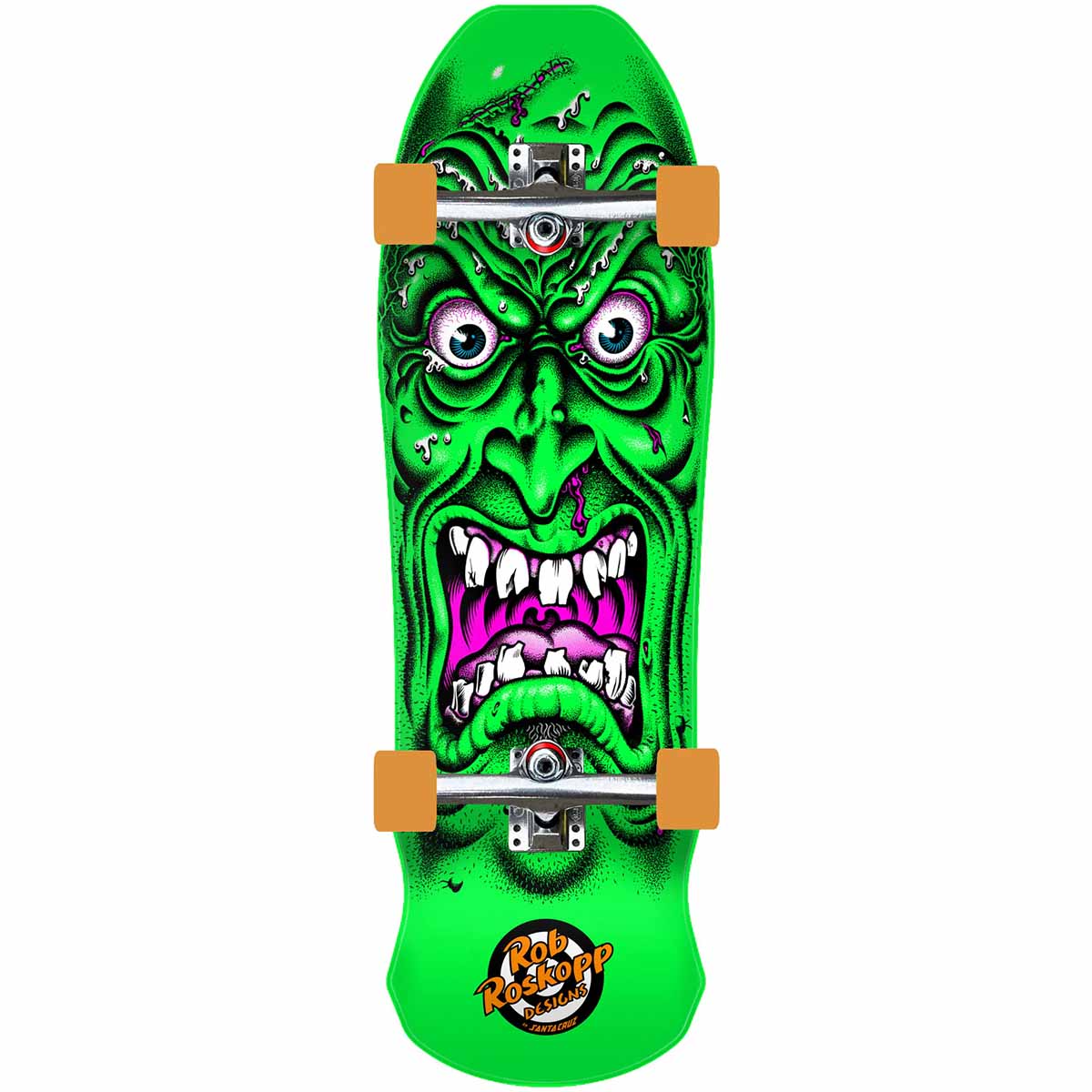 Santa Cruz Roskopp Face Reissue Green 9.5 Complete Skateboard