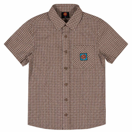 Santa Cruz Roskopp Target Dot Patch Youth Shirt Tan - front
