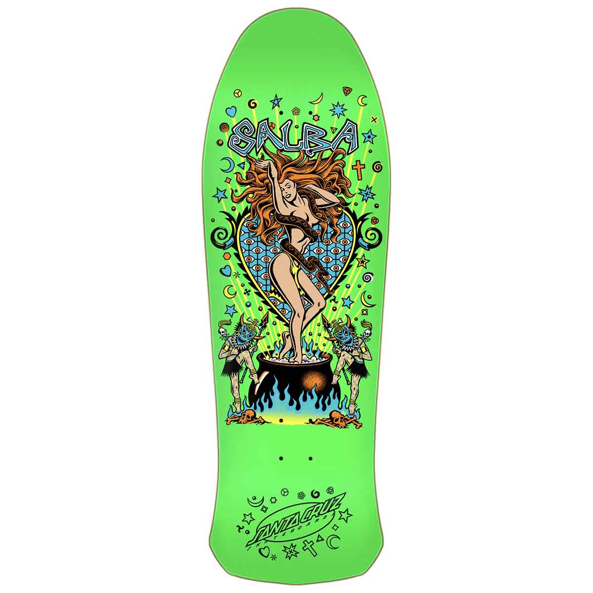 Santa Cruz Salba Witch Doctor Green 10.4 Reissue Skateboard Deck
