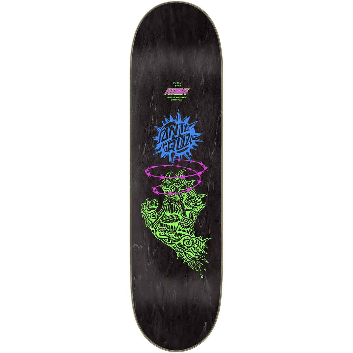 Santa Cruz Scourge Hand FeelBase 8.0 Skateboard Deck Top