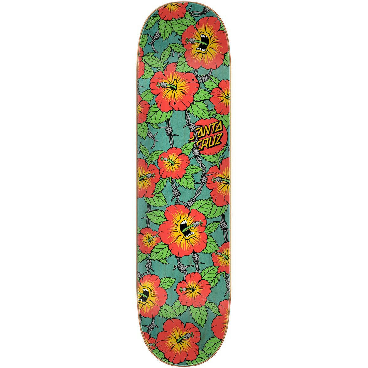 Santa Cruz - Screaming Hibiscus 8.0 Skateboard Deck.
