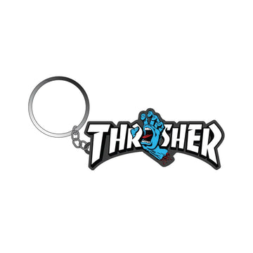 Santa Cruz - Thrasher Screaming Logo Keyring.