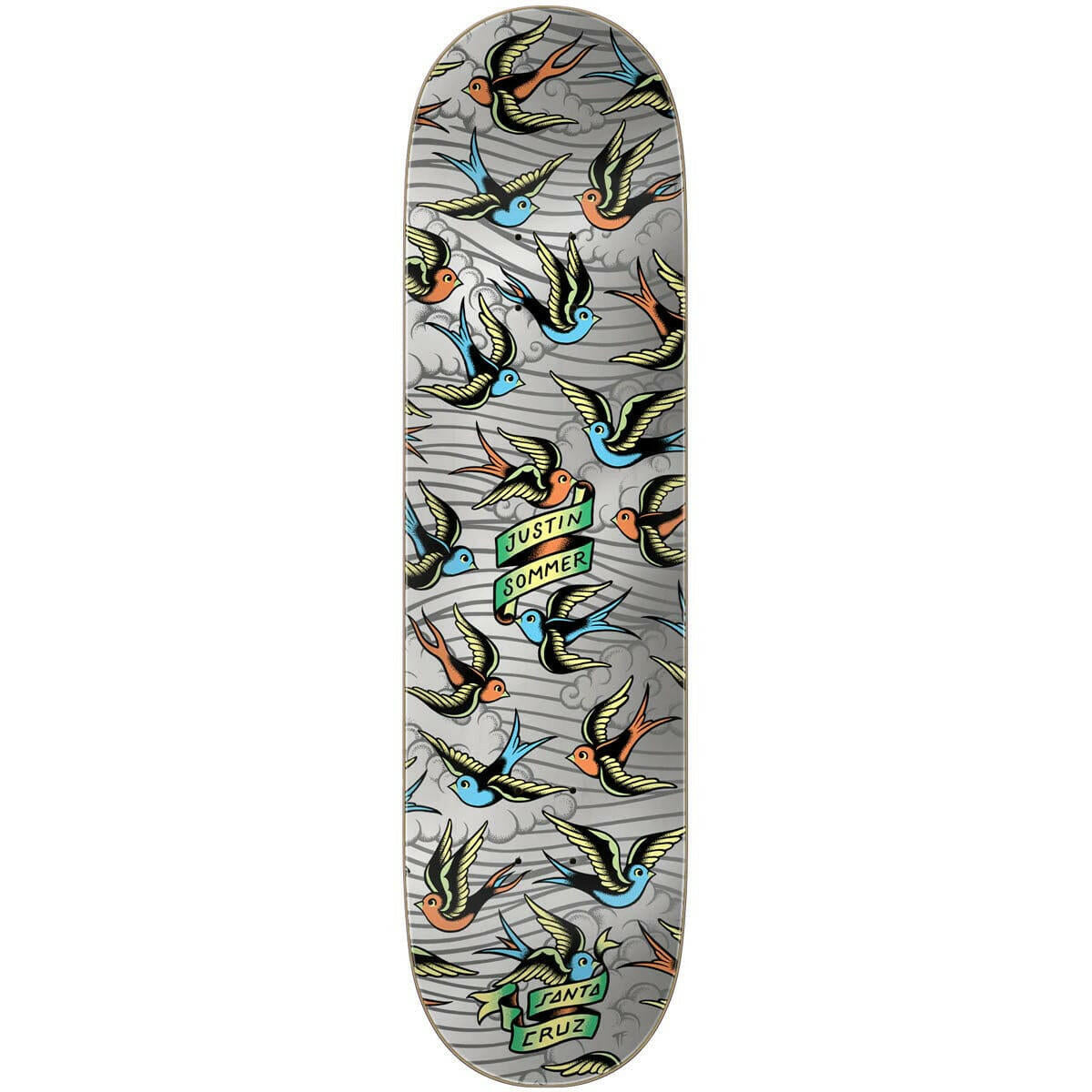 Santa Cruz - Justin Sommer Sparrows 8.25 Skateboard Deck.