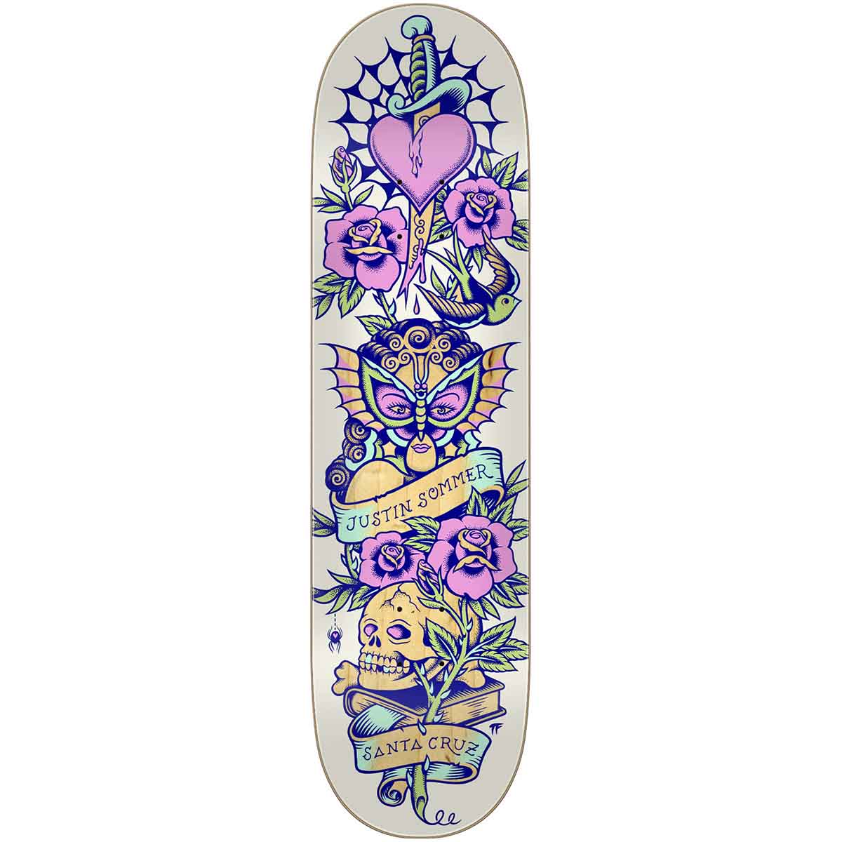 Santa Cruz Justin Sommer Tattooed 8.25 Skateboard Deck