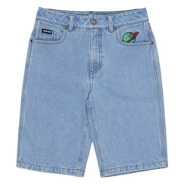 Santa Cruz - Space Rocket Stack Youth Shorts Mid Blue.