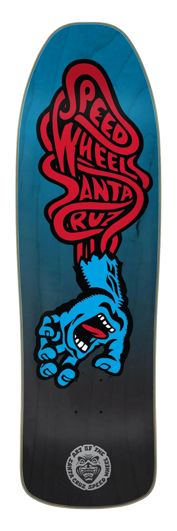 Santa Cruz - Speed Wheels Vein Hand Black/Blue 9.35 Skateboard Deck.