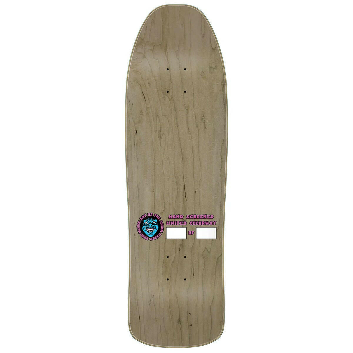 Santa Cruz - Speed Wheels Vein Hand Pink/Yellow 9.35 Skateboard Deck.