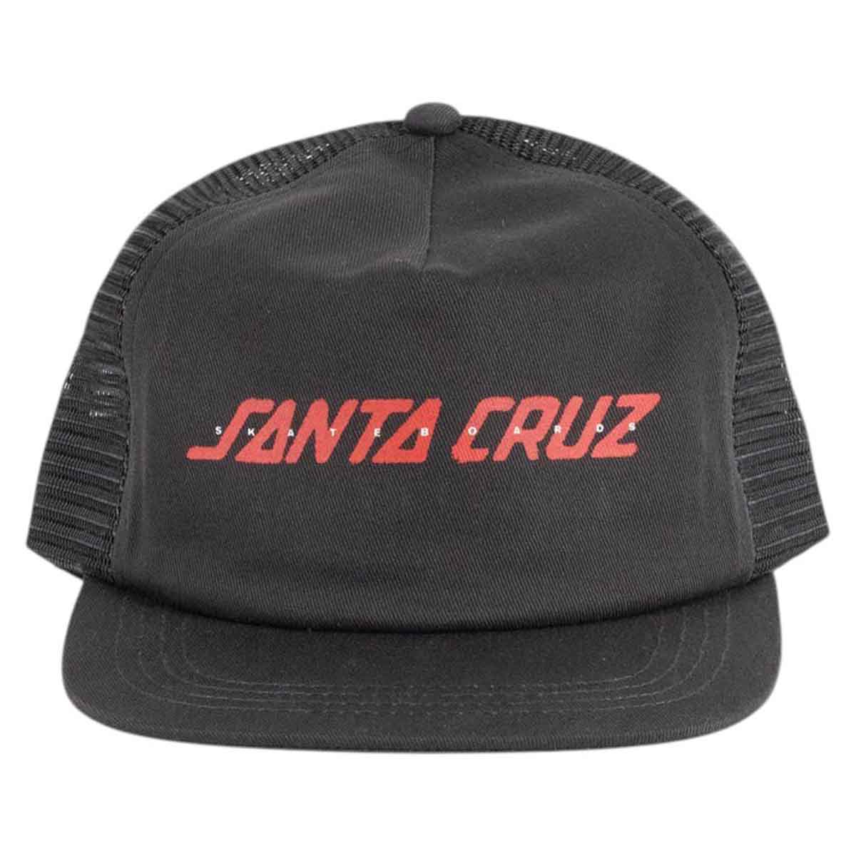 Santa Cruz Spray Strip Youth Trucker Off Black