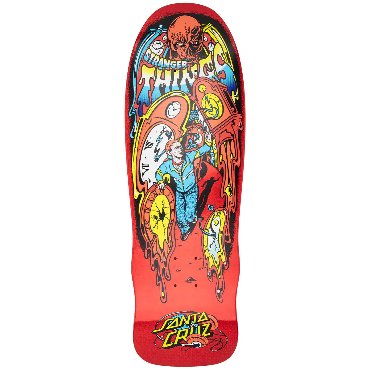 Santa Cruz X Stranger Things Grabke Max Melting Clock 9.7 Skateboard Deck