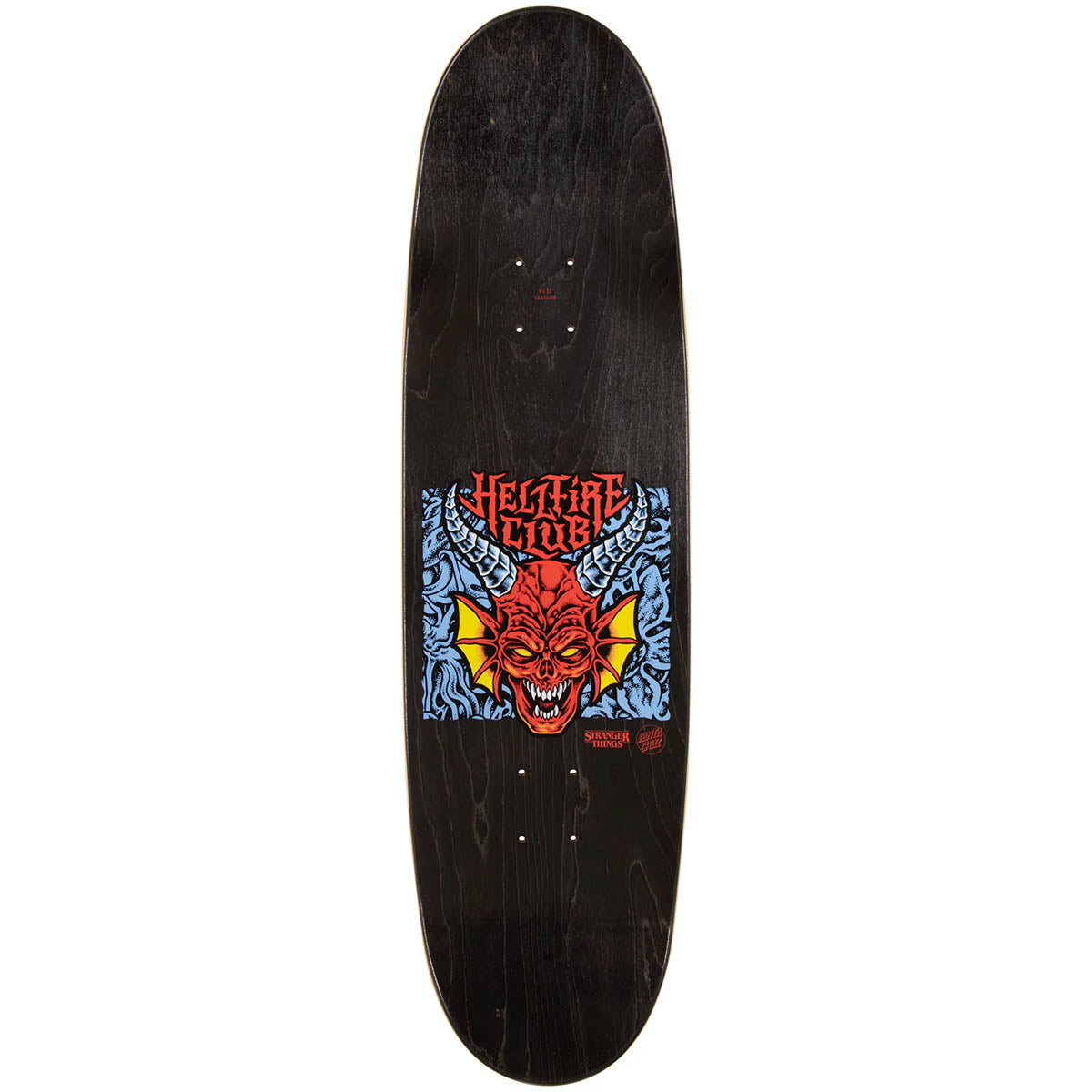 Santa Cruz X Stranger Things Hellfire Club Flames 9.0 Skateboard Deck