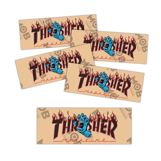 Mob - Thrasher X SC Screaming Flame Logo Strips Clear Griptape.