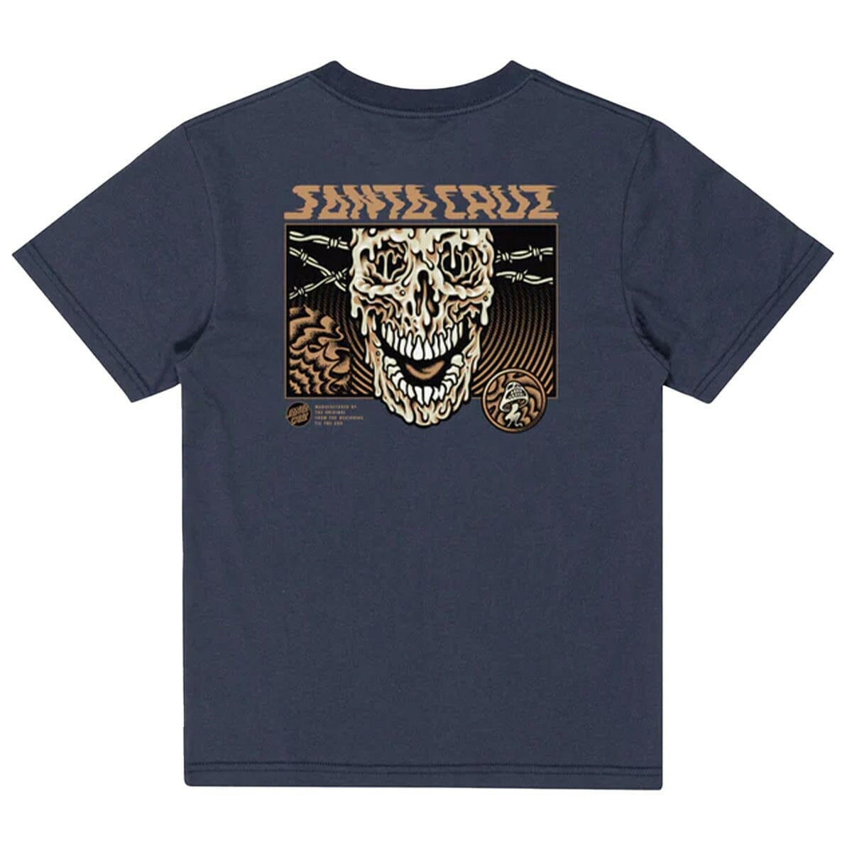 Santa Cruz - Toxic Skull Youth Tee Navy.