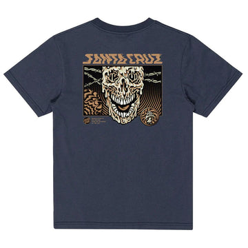 Santa Cruz - Toxic Skull Youth Tee Navy.