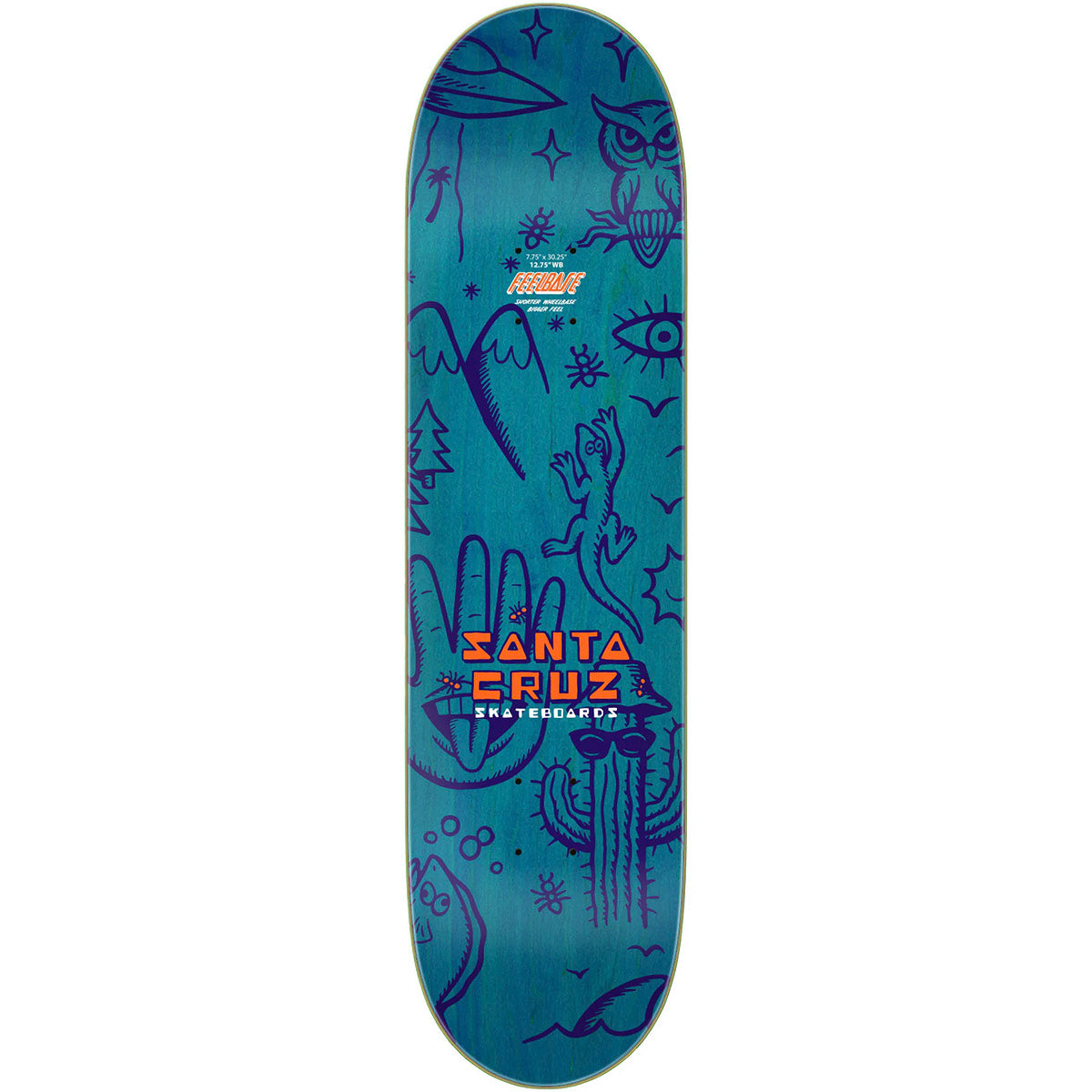 Santa Cruz Tripper FeelBase 7.75 Skateboard Deck