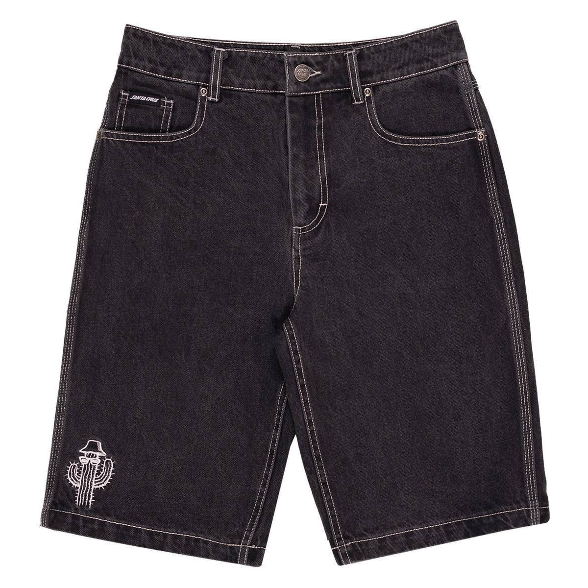 Santa Cruz - Tripper Stack Youth Carpenter Shorts Washed Black - front view