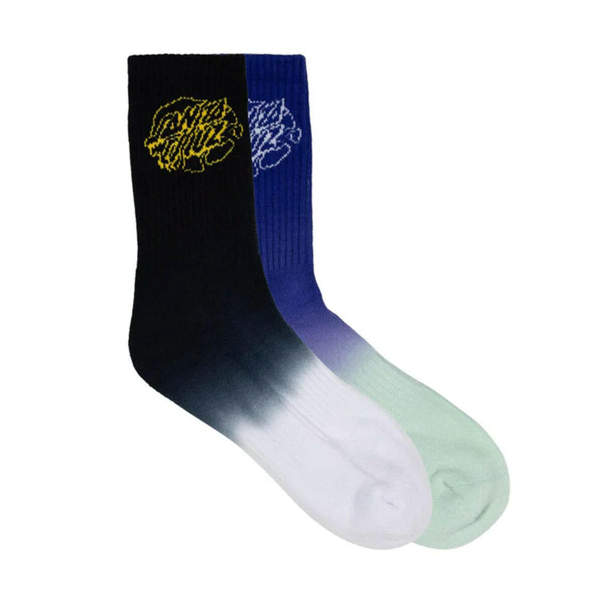 Santa Cruz - Universal Oval Dot 2 Pack Youth Socks Tie Dye.
