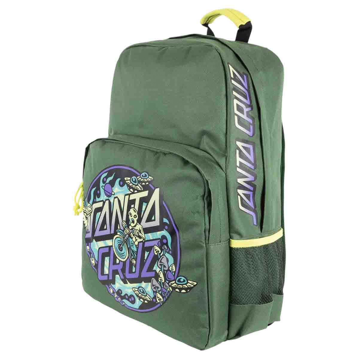 Santa Cruz Winkowski Dope Planet 2 Dot Backpack Dark Green Side