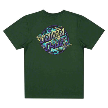 Santa Cruz Winkowski Dope Planet 2 Dot Youth Tee Dark Green Back