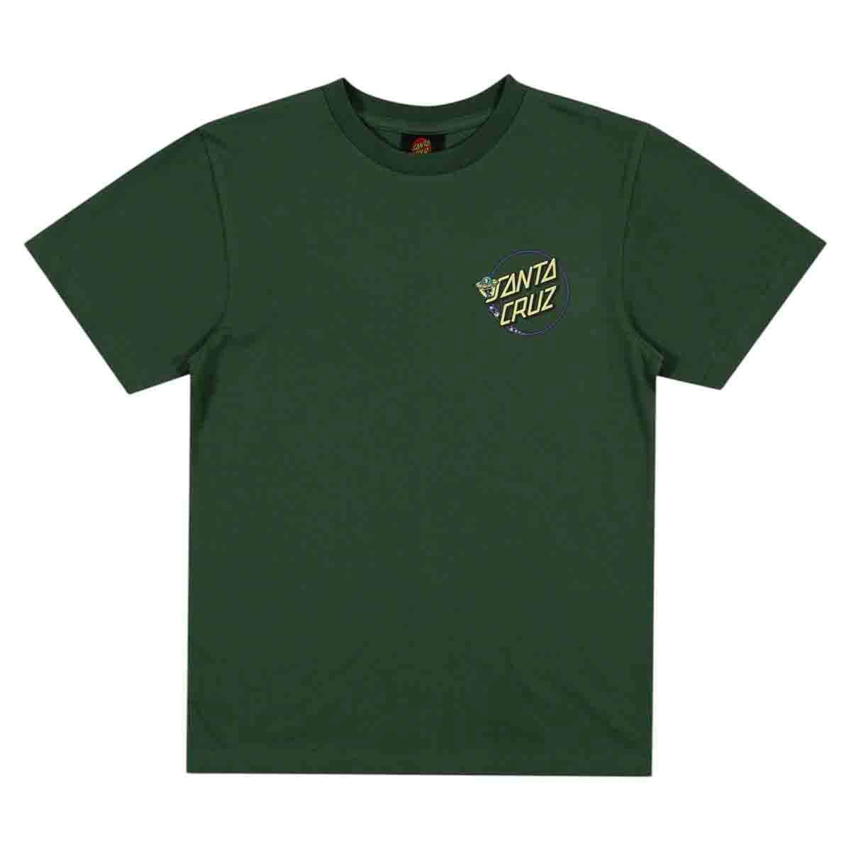 Santa Cruz Winkowski Dope Planet 2 Dot Youth Tee Dark Green Front