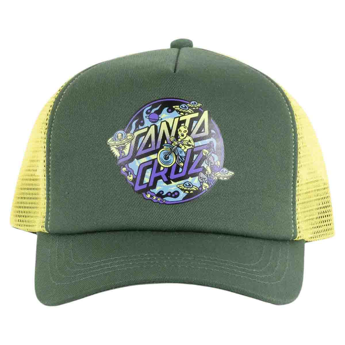 Santa Cruz Winkowski Dope Planet 2 Youth Trucker Dark Green