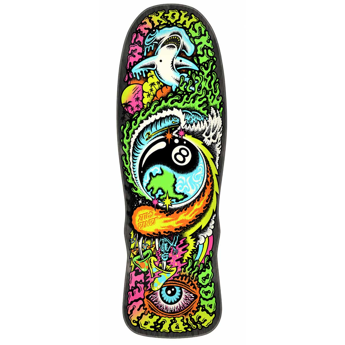 Santa Cruz Erick Winkowski Dope Planet Micro Freaks Black 8.75 Skateboard Deck