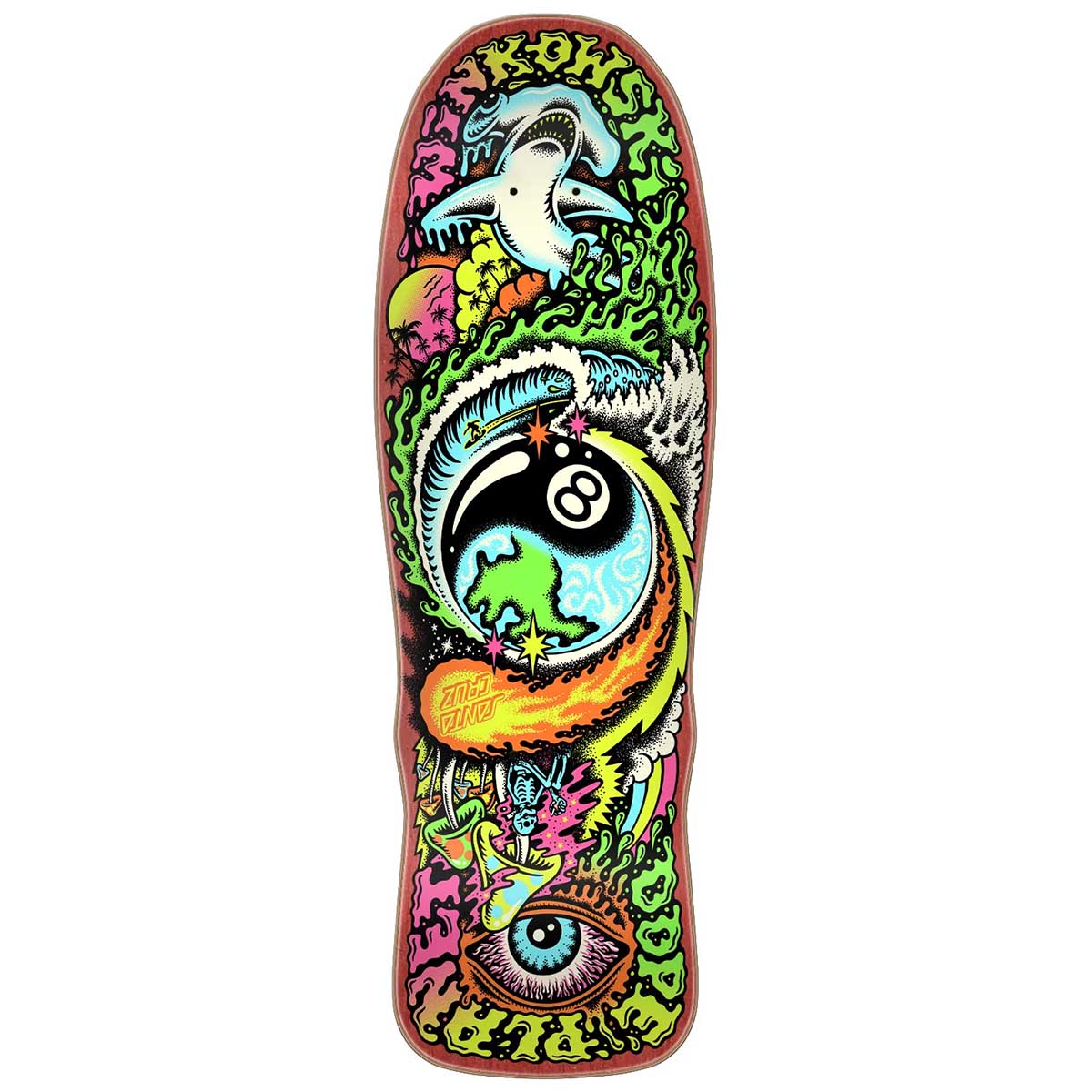 Santa Cruz Erick Winkowski Dope Planet Micro Freaks Maroon 8.75 Skateboard Deck
