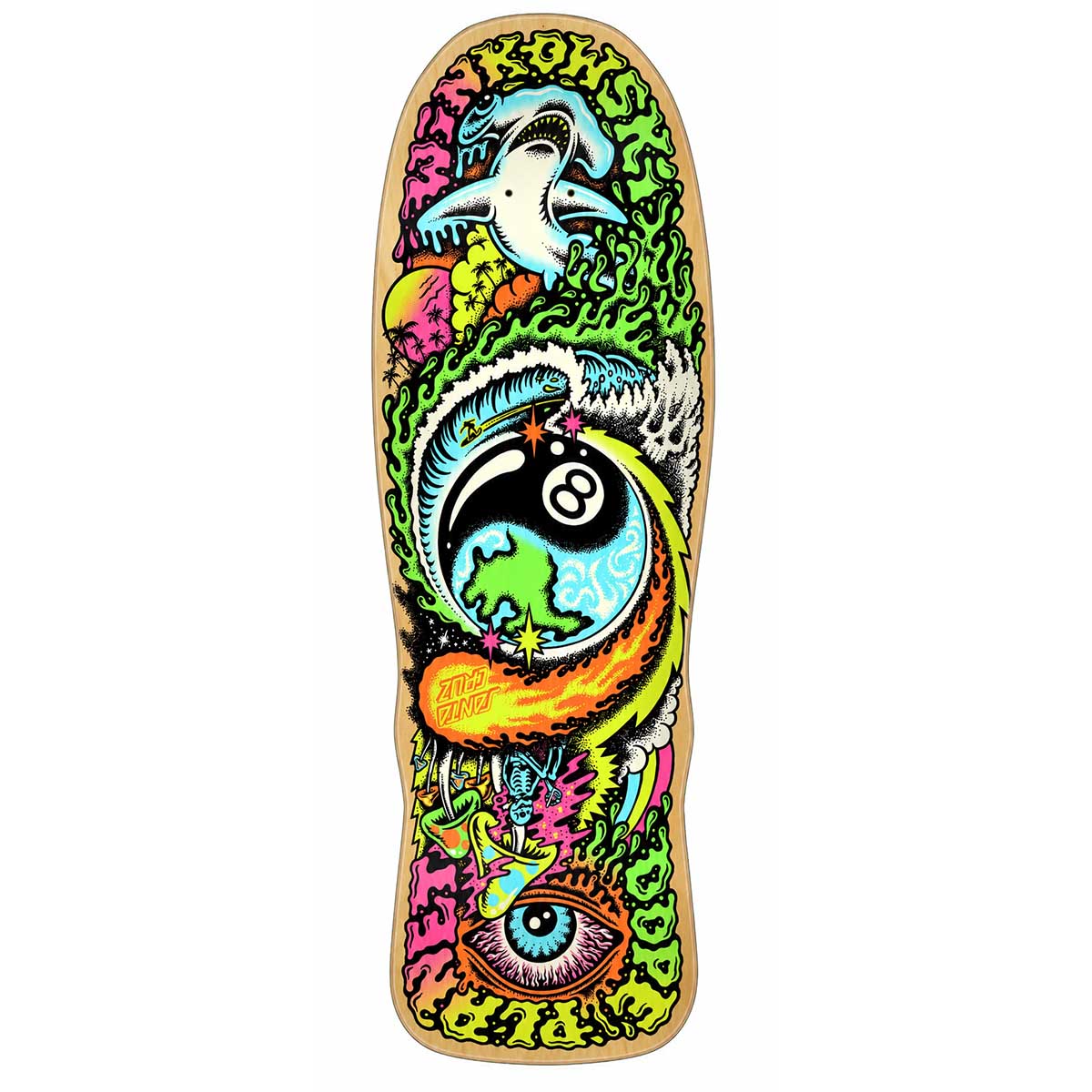 Santa Cruz Erick Winkowski Dope Planet Micro Freaks Natural 8.75 Skateboard Deck