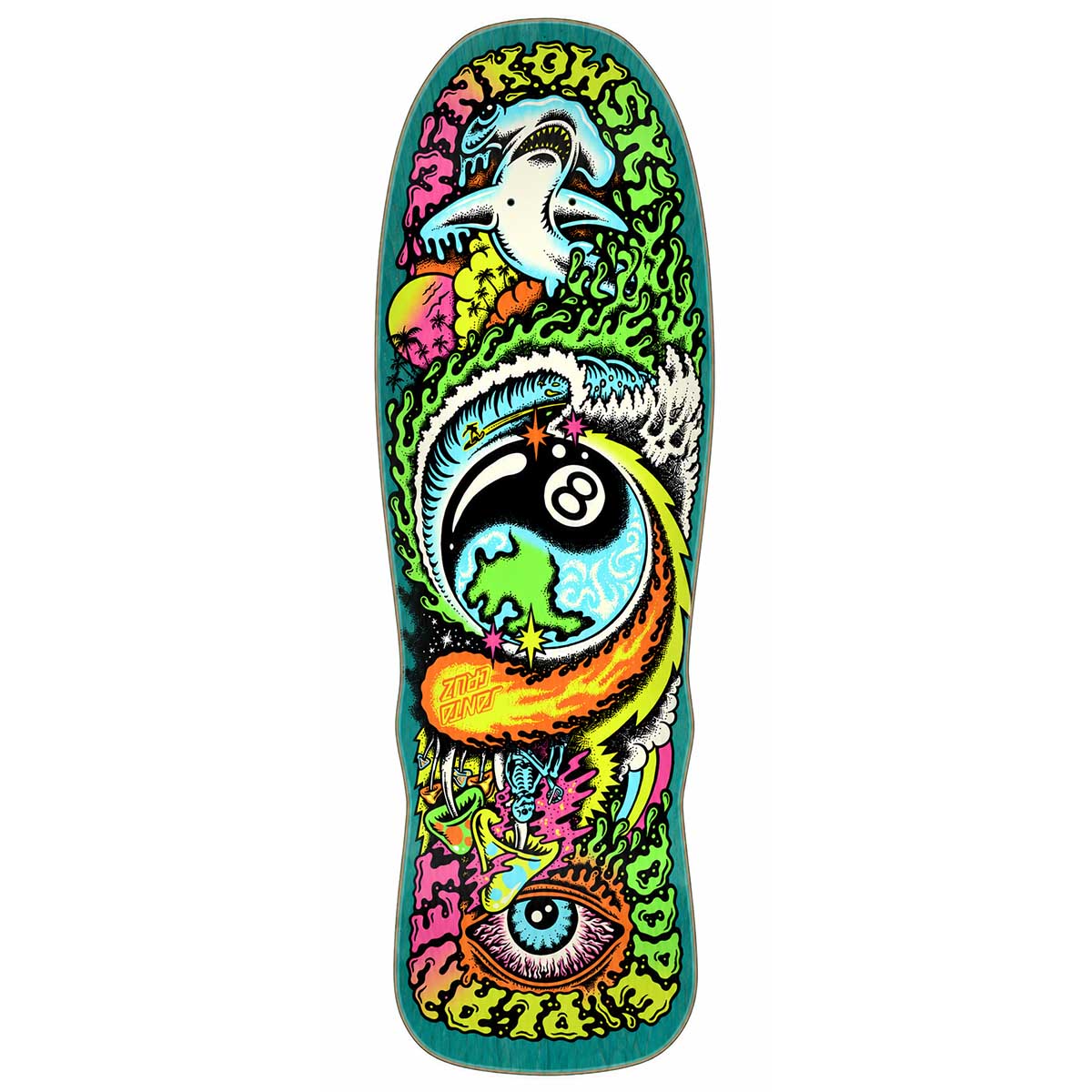 Santa Cruz Erick Winkowski Dope Planet Micro Freaks Teal 8.75 Skateboard Deck