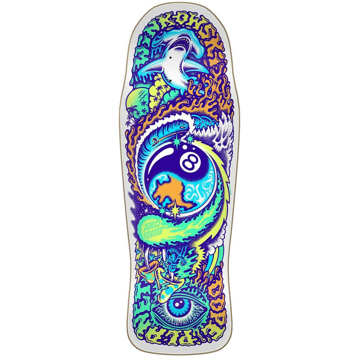 Santa Cruz - Erick Winkowski Dope Planet VX White 10.34 Skateboard Deck.