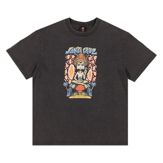 Santa Cruz - Winkowski Spaced Out Front Tee Washed Off Black - front view