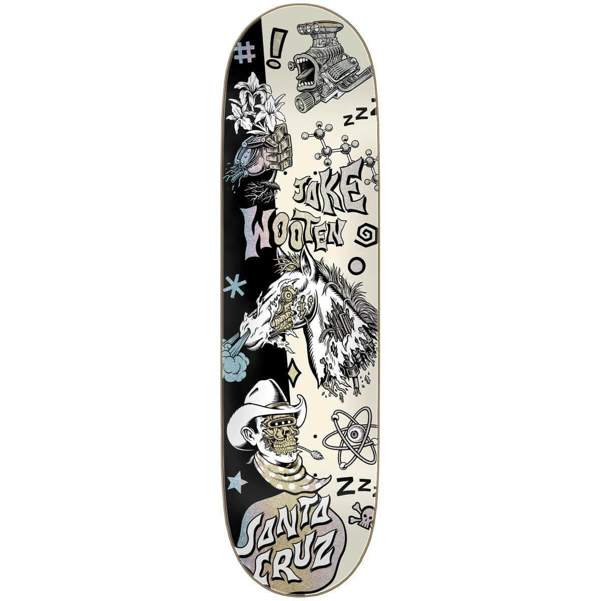 Santa Cruz - Jake Wooten Fever Dream VX 8.5 Skateboard Deck.