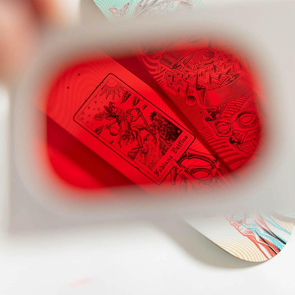Santa Cruz - Jake Wooten Unwound Anaglyph 8.5 Skateboard Deck.