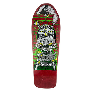 Schmitt Stix - Allen Midgette Magic Train Red 9.5 Reissue Skateboard Deck.