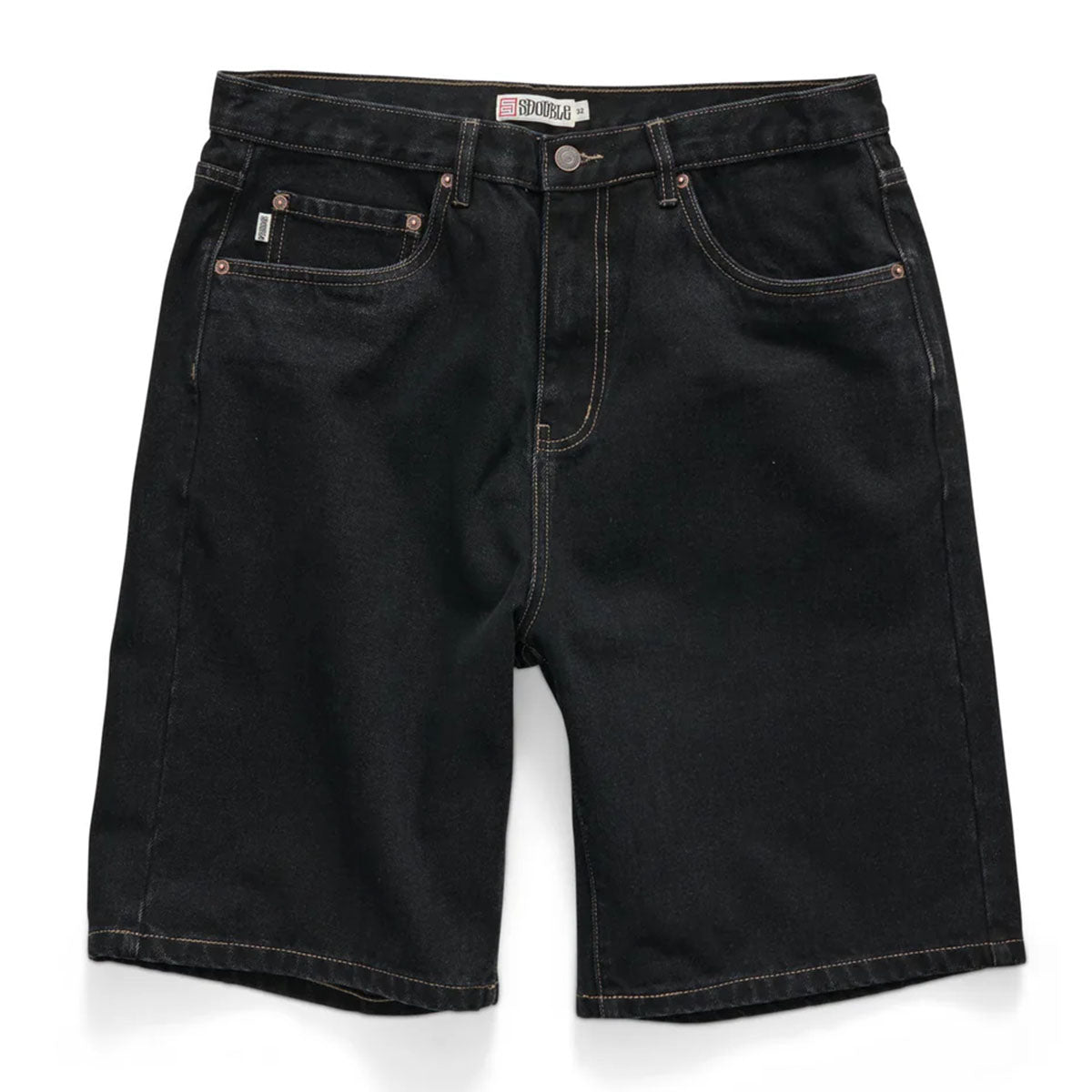 S/Double - Denim Standard Shorts Black Rinse.