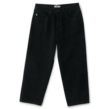 S/Double - Emb Denim Standard Jeans Black Wash.