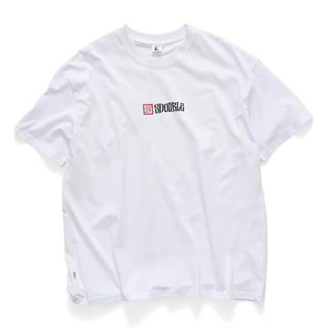 S/Double - S Cube Mid Block Tee White.