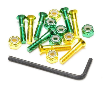 Shake Junt - 4 Green 4 Yellow 1" Phillips Bolts.
