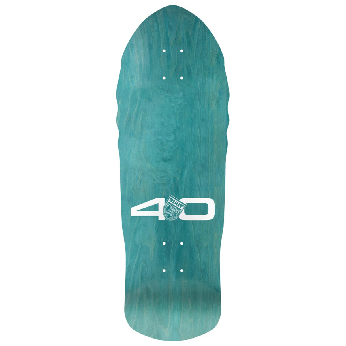 Shut 86 Shark Red Reissue Skateboard Deck Top View