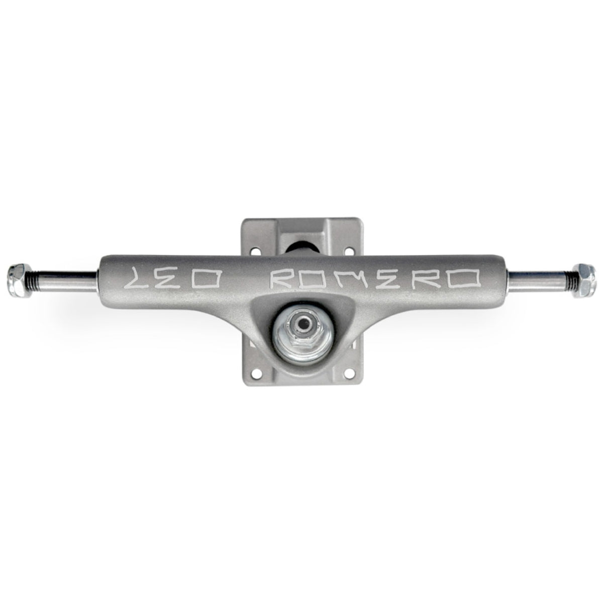 Slappy Leo Romero Classic Hollow 8.0 Skateboard Trucks Raw - front/graphic view