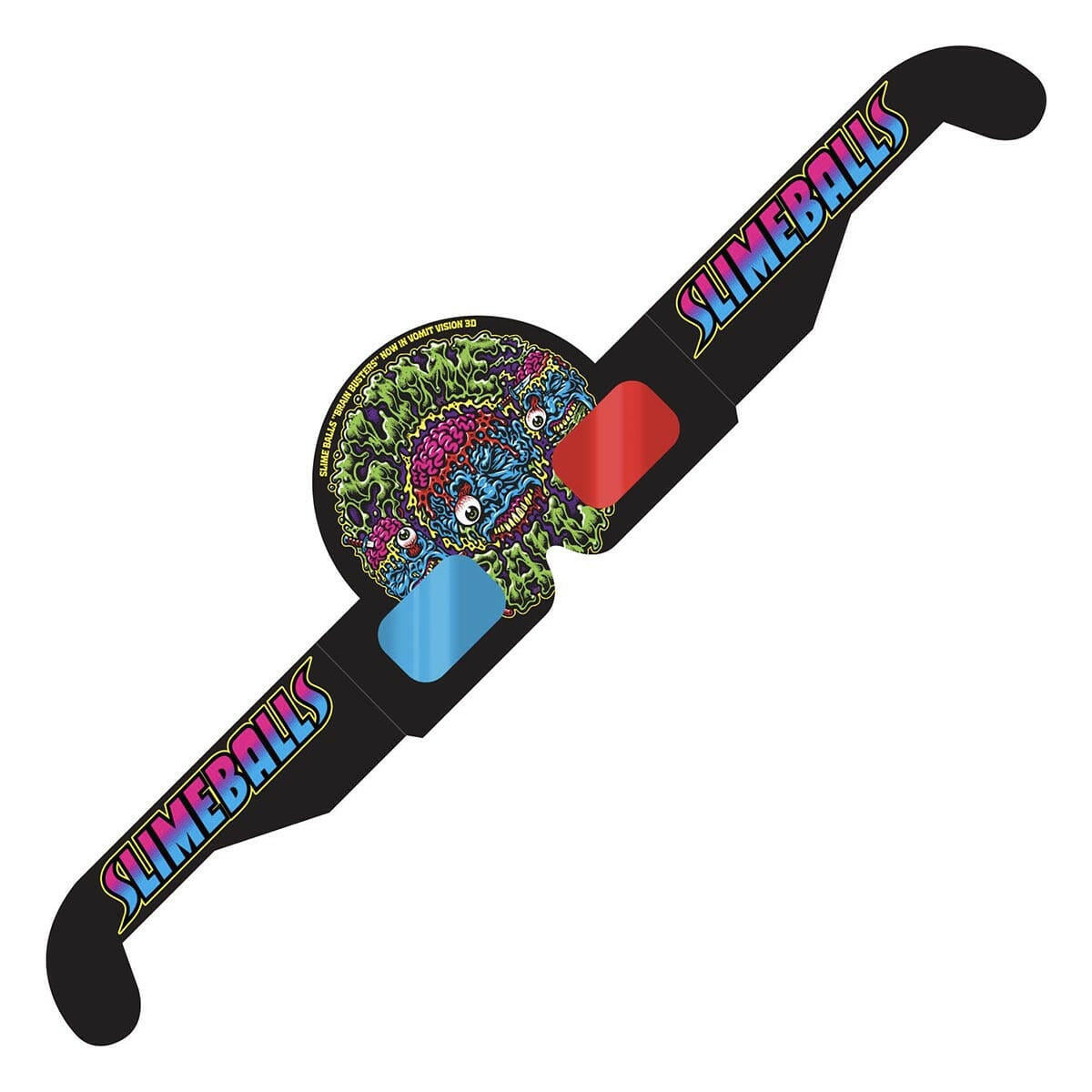 Slime Balls - Brain Busters 3D OG Slime Black 60MM 78A Skateboard Wheels.