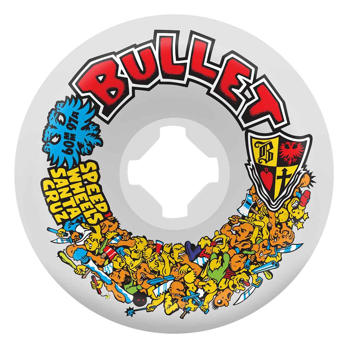 Slime Balls Bullet Riot White Vomits 60MM 97A Skateboard Wheels
