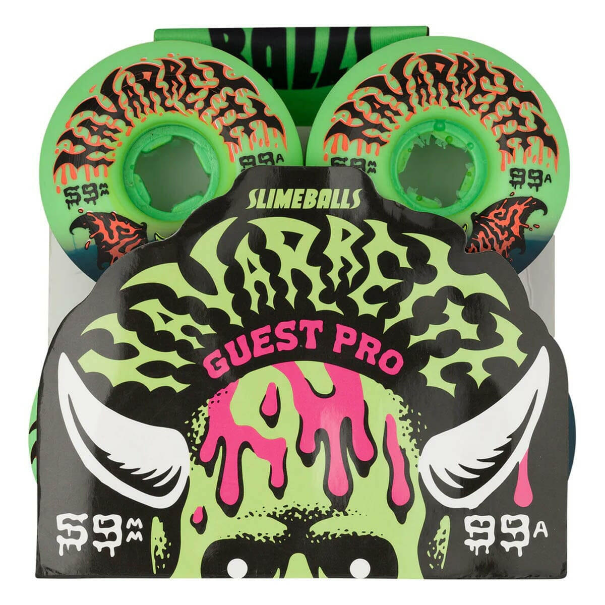 Slime Balls - Darren Navarrette Speed Balls Green/Black 59MM 99A Skateboard Wheels.