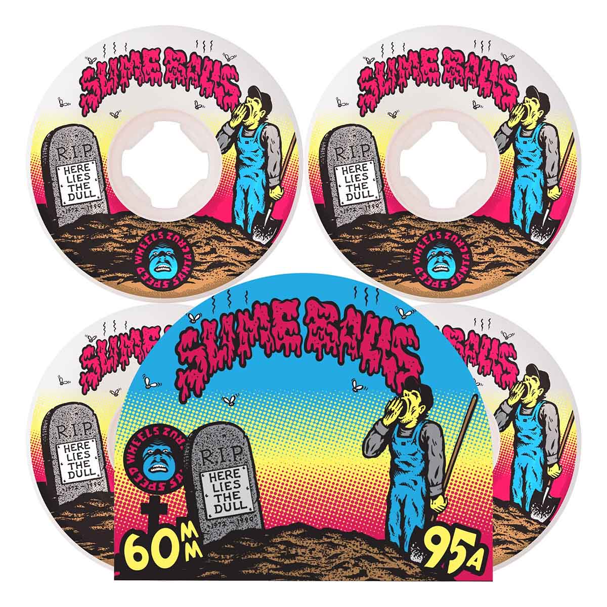 Slime Balls Death Of Dull Vomits 60MM 95A Skateboard Wheels Packaging