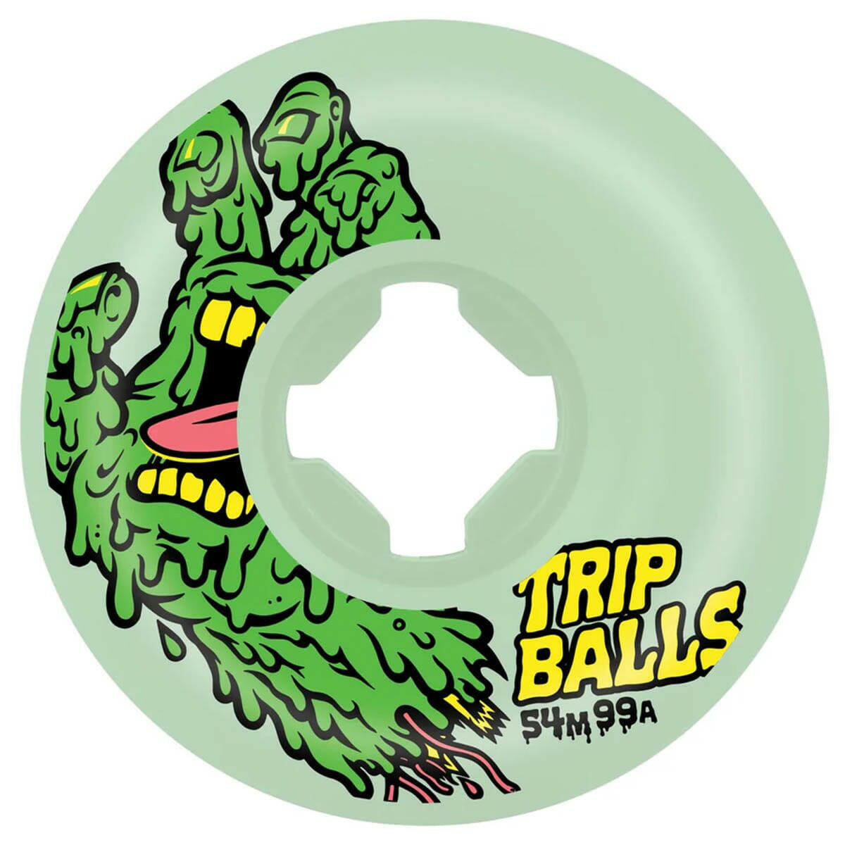 Slime Balls - Face Melter Trip Balls GITD 54MM 99A Skateboard Wheels.