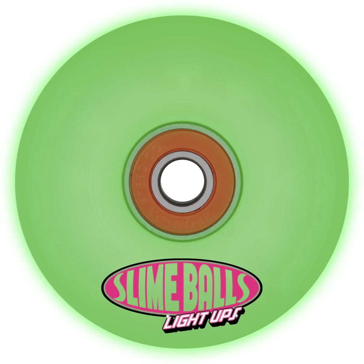 Slime Balls - Friends Of Planet 9 Glow Light Ups 66MM 78A Skateboard Wheels.