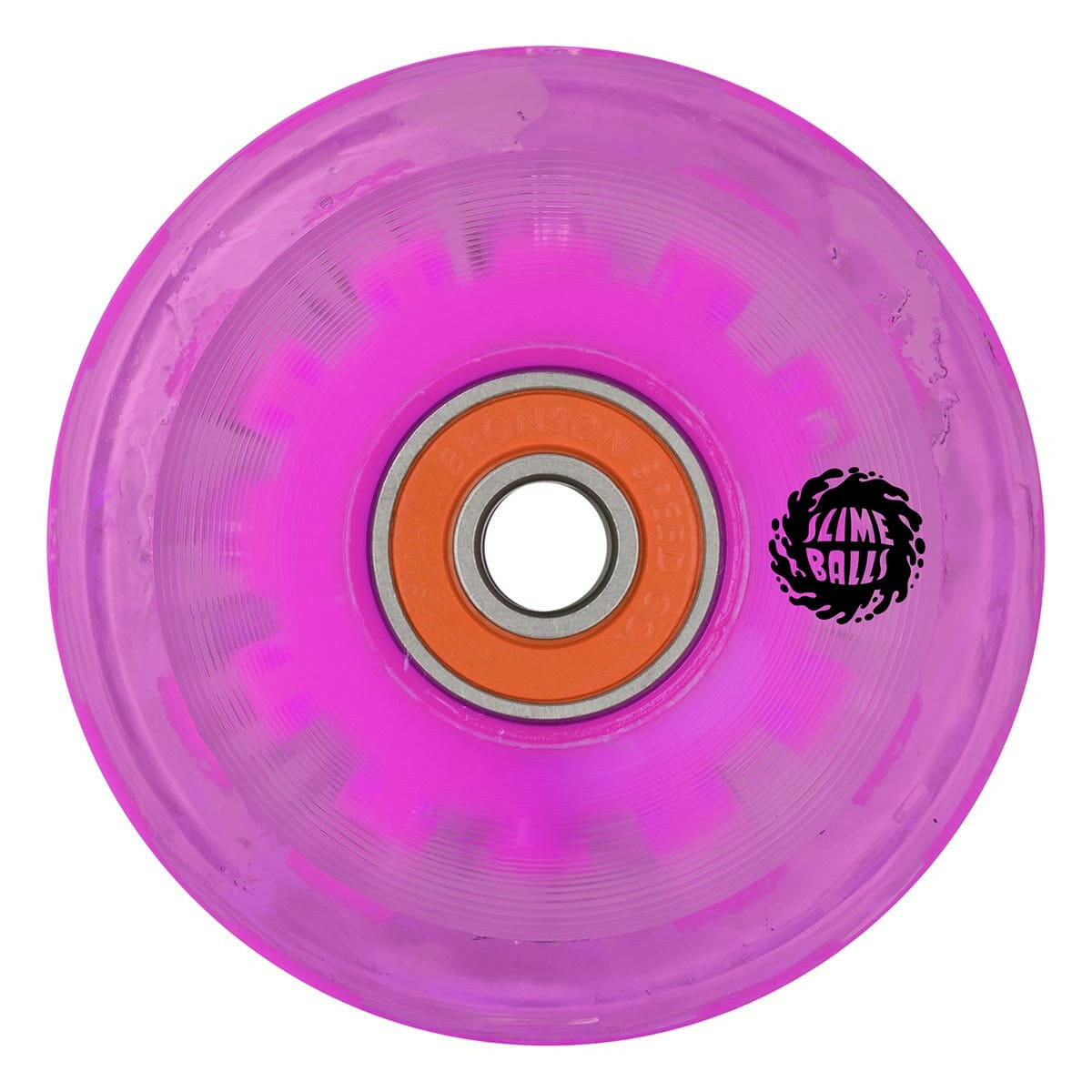 Slime Balls - Gator Swamp Spew Light Ups OG Slime Pink 66MM 78A Skateboard Wheels.